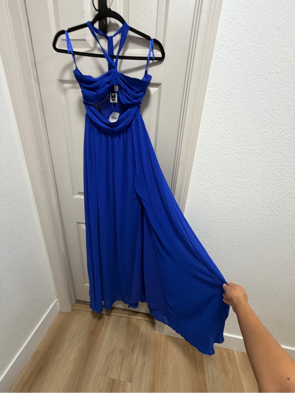 Windsor Blue Women's Maxi Skirt with Front Slit